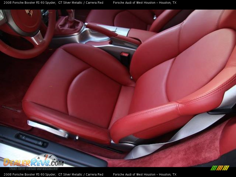 2008 Porsche Boxster RS 60 Spyder GT Silver Metallic / Carrera Red Photo #9