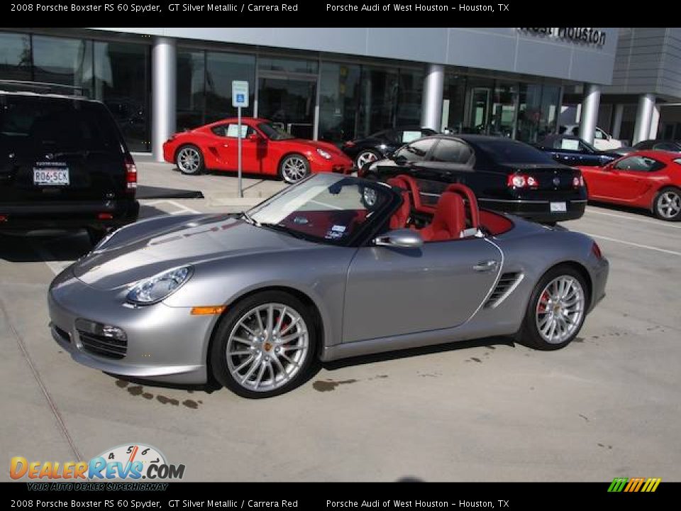 2008 Porsche Boxster RS 60 Spyder GT Silver Metallic / Carrera Red Photo #12