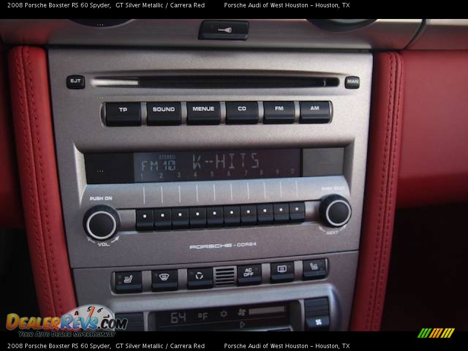 2008 Porsche Boxster RS 60 Spyder GT Silver Metallic / Carrera Red Photo #14