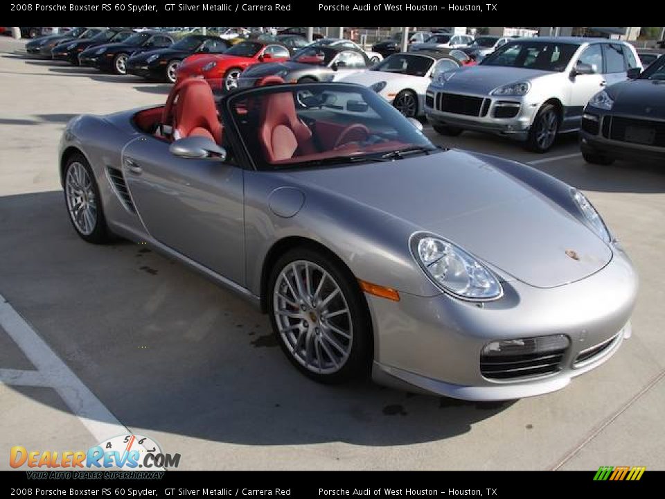 2008 Porsche Boxster RS 60 Spyder GT Silver Metallic / Carrera Red Photo #18