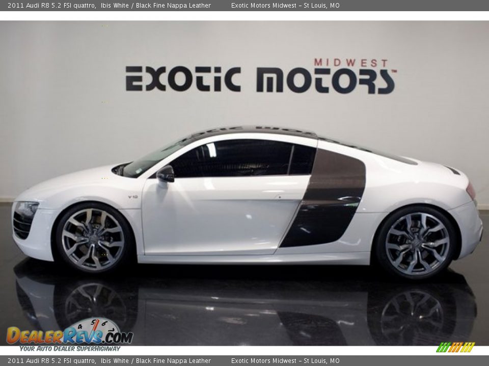 2011 Audi R8 5.2 FSI quattro Ibis White / Black Fine Nappa Leather Photo #1