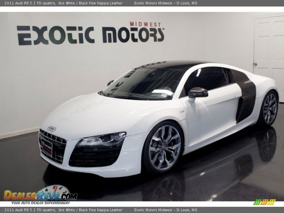 2011 Audi R8 5.2 FSI quattro Ibis White / Black Fine Nappa Leather Photo #3