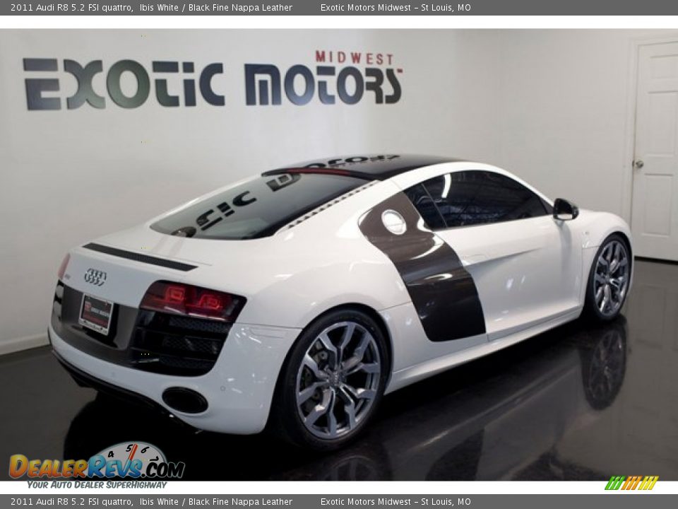 2011 Audi R8 5.2 FSI quattro Ibis White / Black Fine Nappa Leather Photo #6