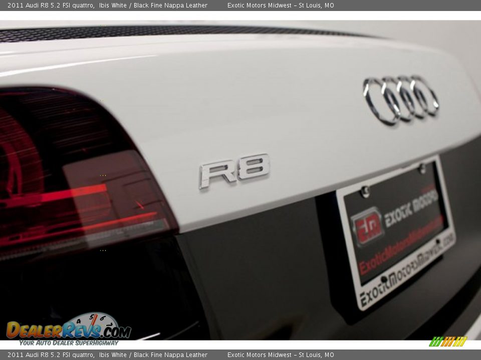 2011 Audi R8 5.2 FSI quattro Ibis White / Black Fine Nappa Leather Photo #19