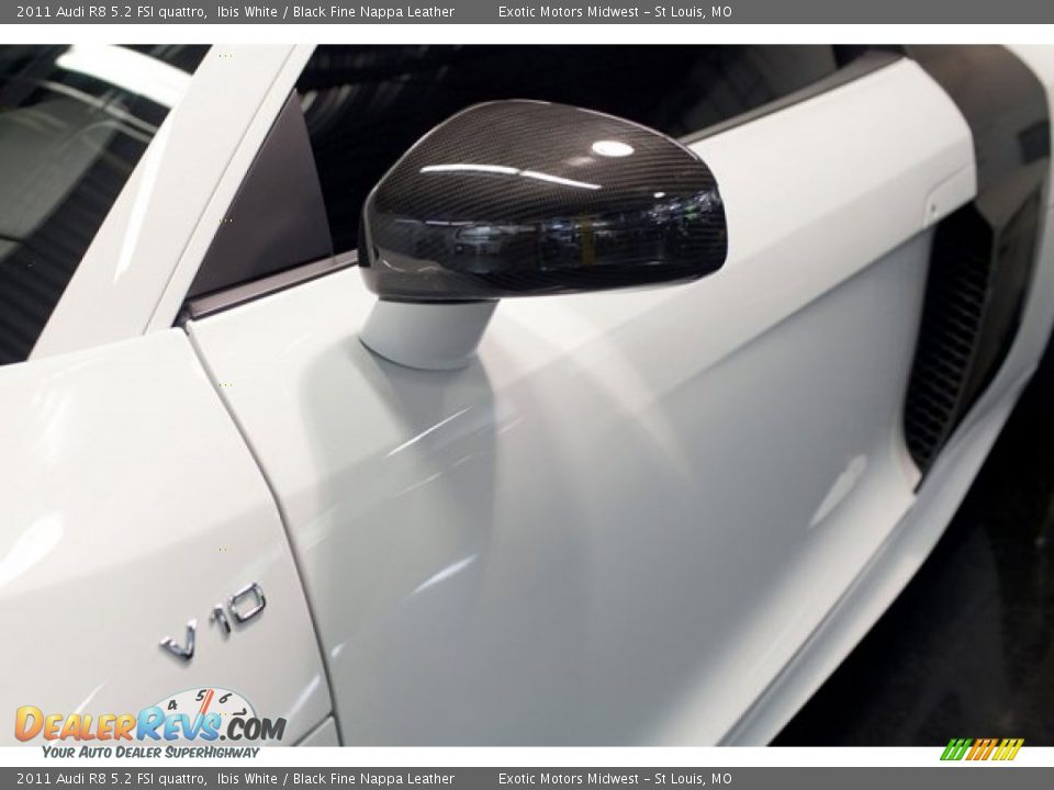 2011 Audi R8 5.2 FSI quattro Ibis White / Black Fine Nappa Leather Photo #23