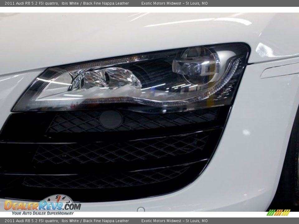 2011 Audi R8 5.2 FSI quattro Ibis White / Black Fine Nappa Leather Photo #24