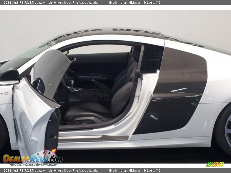 2011 Audi R8 5.2 FSI quattro Ibis White / Black Fine Nappa Leather Photo #25