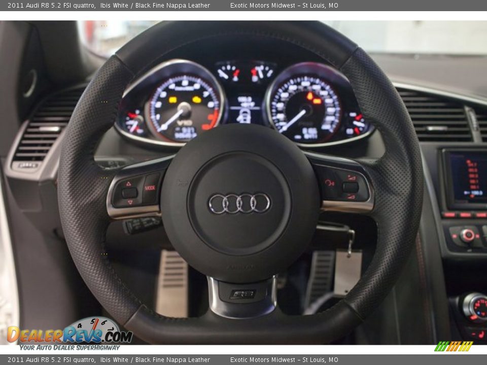 2011 Audi R8 5.2 FSI quattro Steering Wheel Photo #32