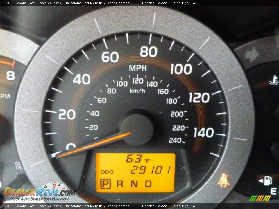 2010 Toyota RAV4 Sport V6 4WD Barcelona Red Metallic / Dark Charcoal Photo #9