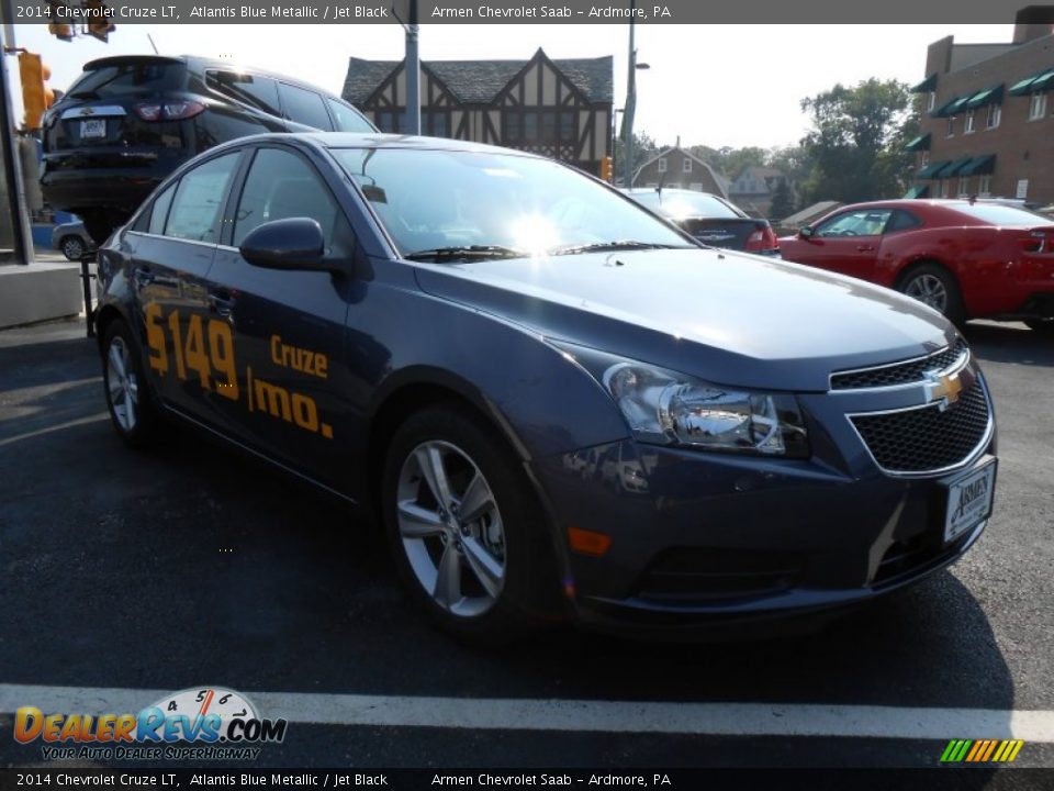 2014 Chevrolet Cruze LT Atlantis Blue Metallic / Jet Black Photo #3