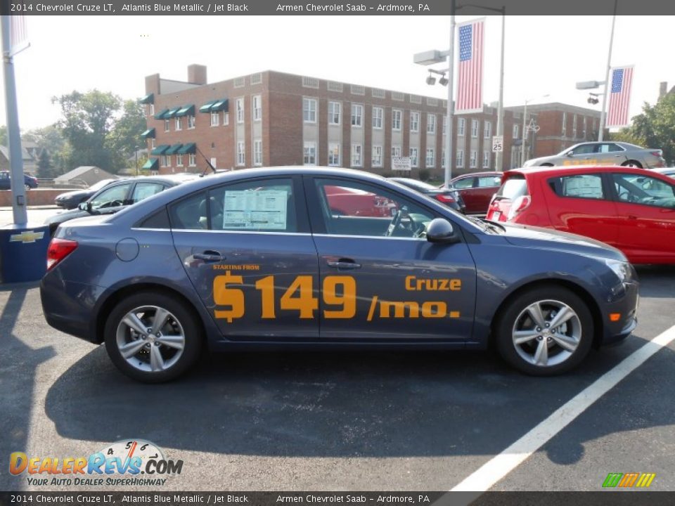 2014 Chevrolet Cruze LT Atlantis Blue Metallic / Jet Black Photo #4