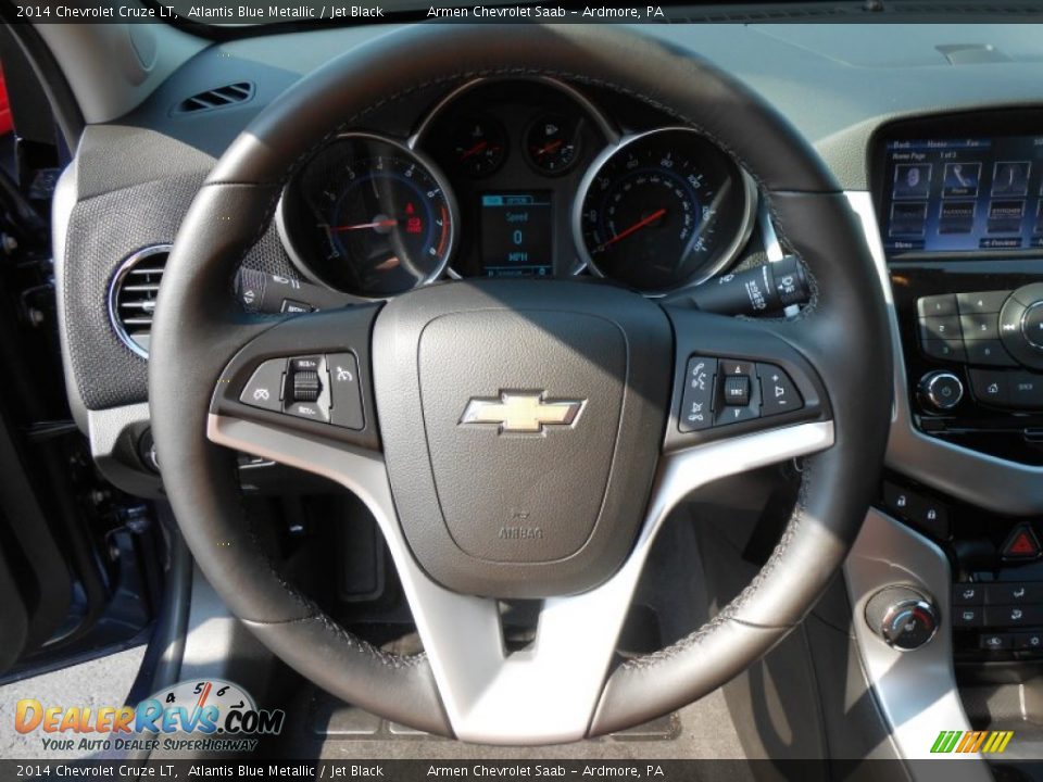 2014 Chevrolet Cruze LT Atlantis Blue Metallic / Jet Black Photo #13