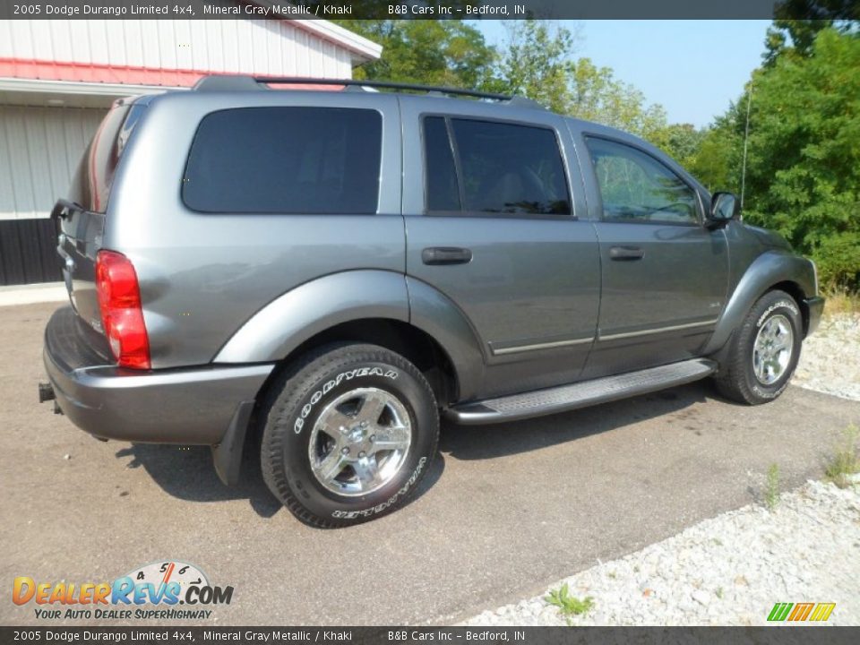 2005 Dodge Durango Limited 4x4 Mineral Gray Metallic / Khaki Photo #6