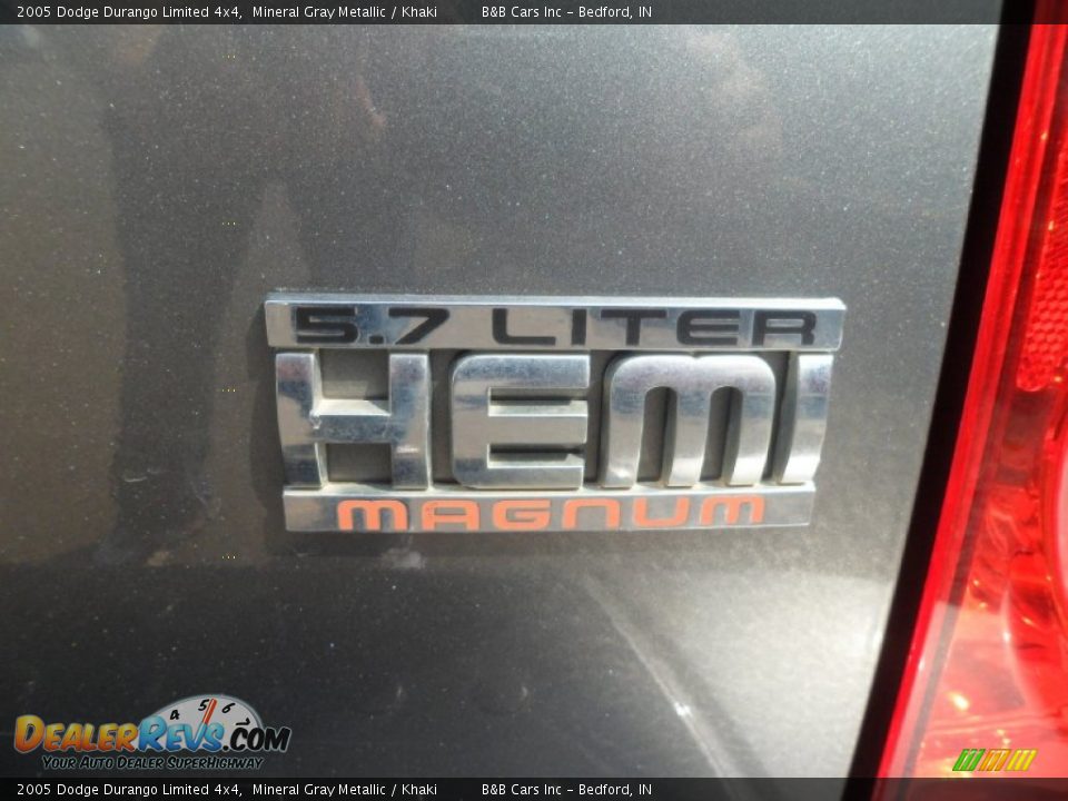2005 Dodge Durango Limited 4x4 Mineral Gray Metallic / Khaki Photo #13