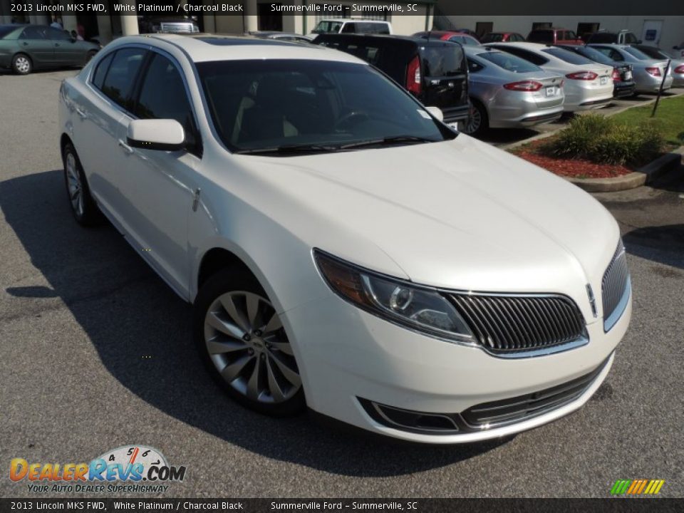 2013 Lincoln MKS FWD White Platinum / Charcoal Black Photo #1