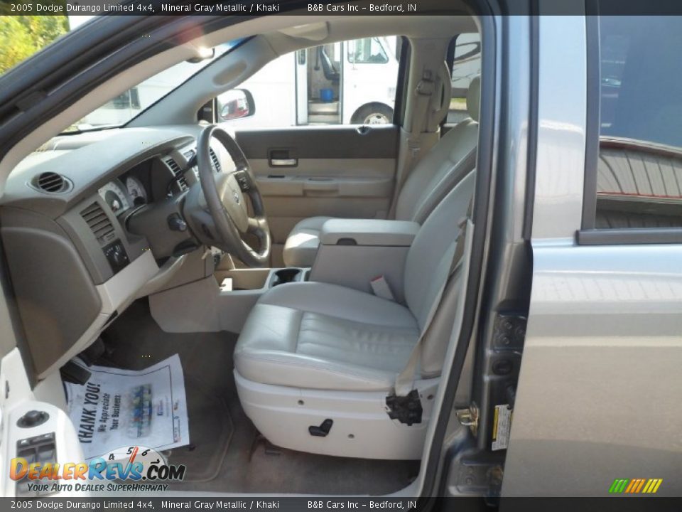 2005 Dodge Durango Limited 4x4 Mineral Gray Metallic / Khaki Photo #31