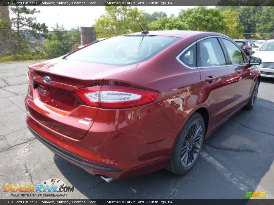 2014 Ford Fusion SE EcoBoost Sunset / Charcoal Black Photo #2