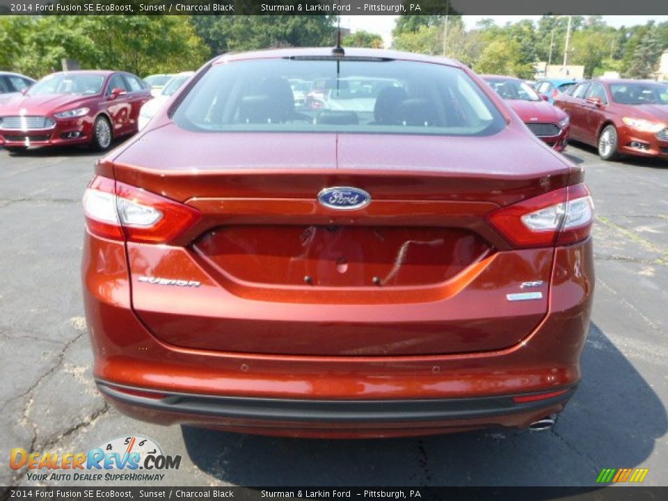 2014 Ford Fusion SE EcoBoost Sunset / Charcoal Black Photo #3