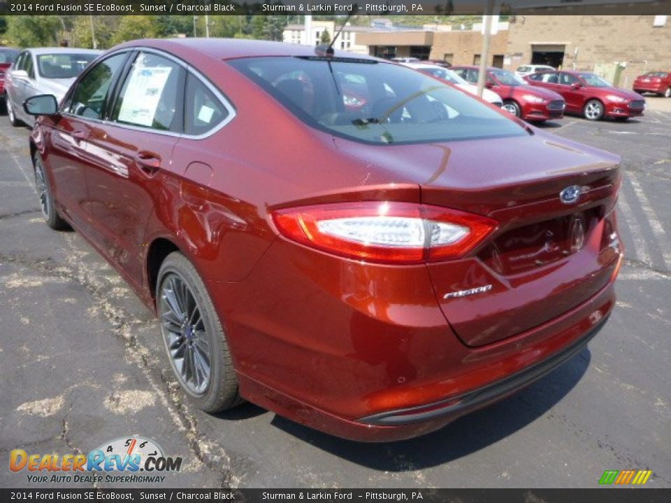 2014 Ford Fusion SE EcoBoost Sunset / Charcoal Black Photo #4
