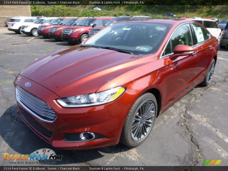 2014 Ford Fusion SE EcoBoost Sunset / Charcoal Black Photo #5