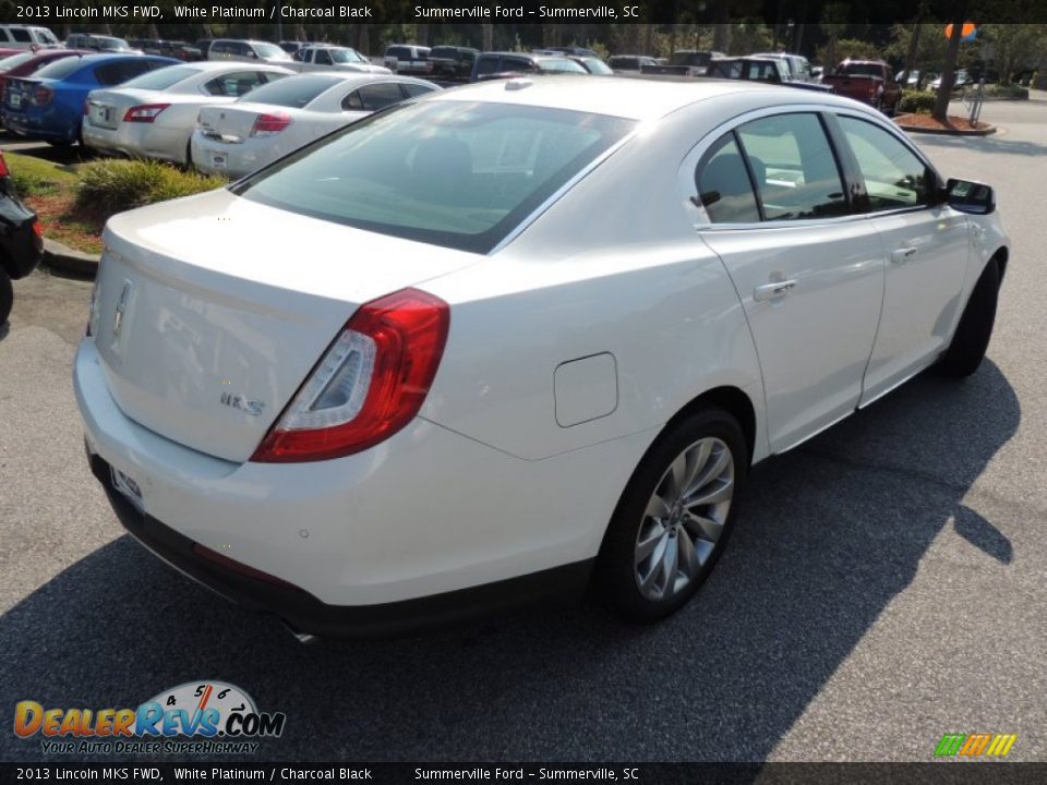 2013 Lincoln MKS FWD White Platinum / Charcoal Black Photo #13