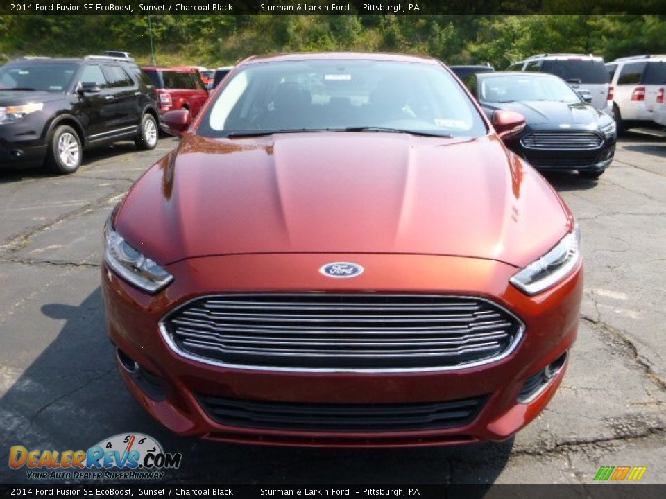 2014 Ford Fusion SE EcoBoost Sunset / Charcoal Black Photo #6