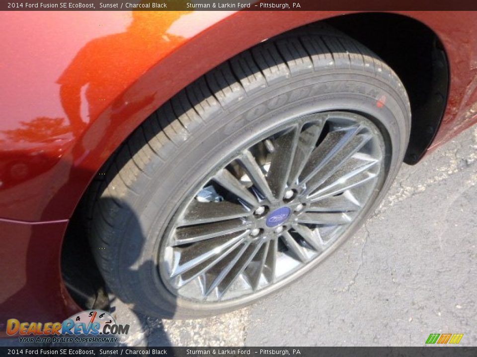 2014 Ford Fusion SE EcoBoost Sunset / Charcoal Black Photo #7