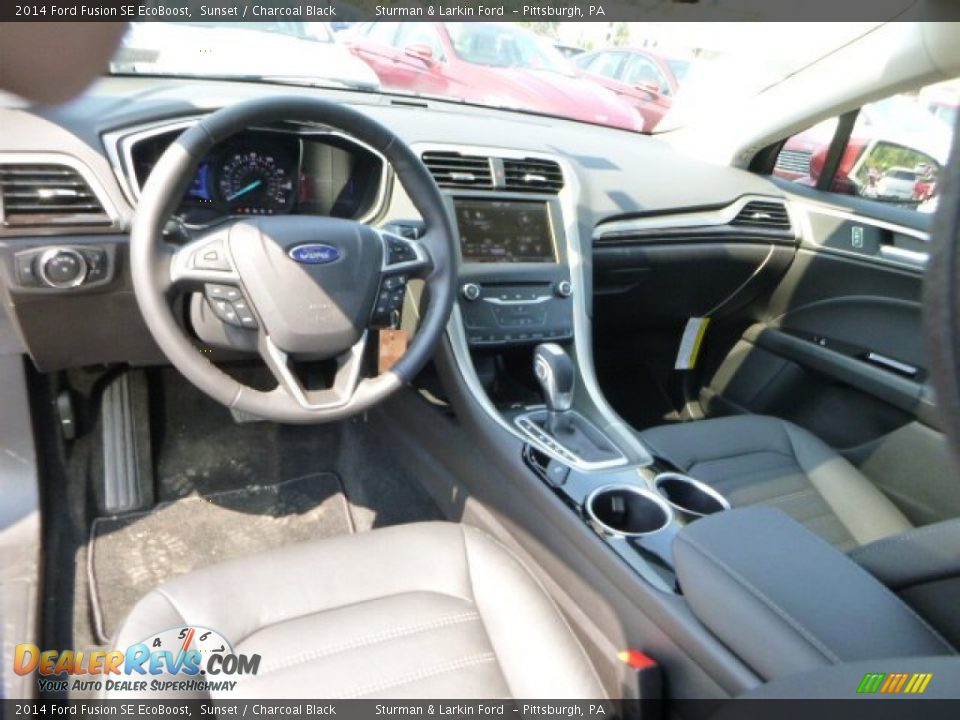 2014 Ford Fusion SE EcoBoost Sunset / Charcoal Black Photo #10