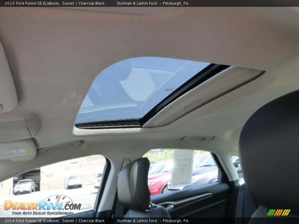 2014 Ford Fusion SE EcoBoost Sunset / Charcoal Black Photo #12