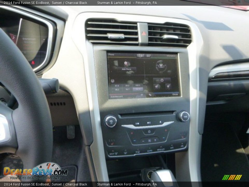 2014 Ford Fusion SE EcoBoost Sunset / Charcoal Black Photo #13
