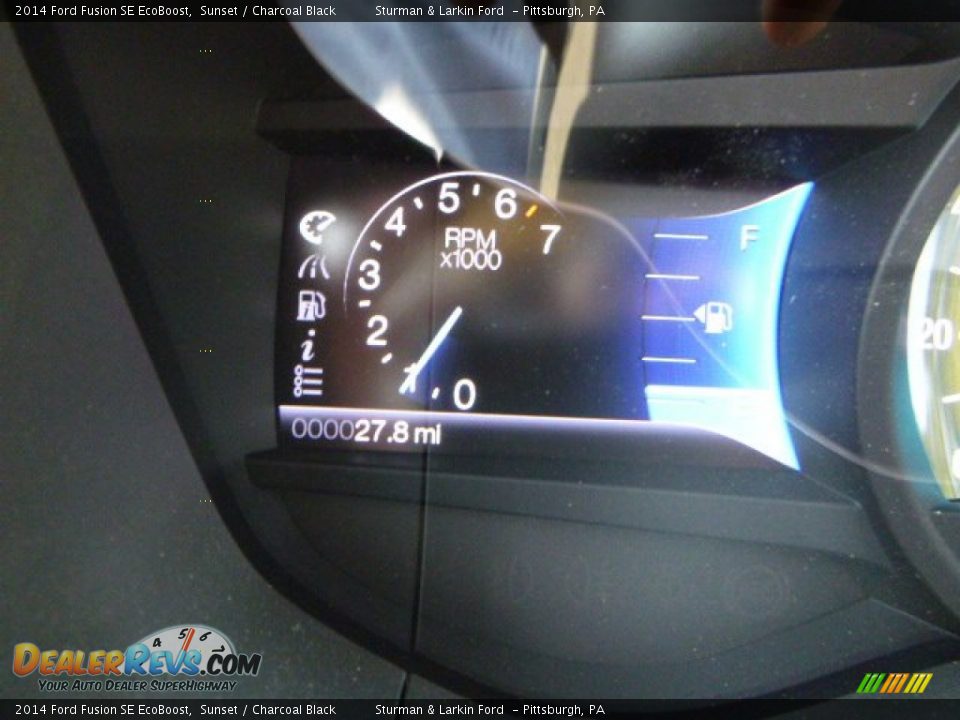 2014 Ford Fusion SE EcoBoost Sunset / Charcoal Black Photo #14