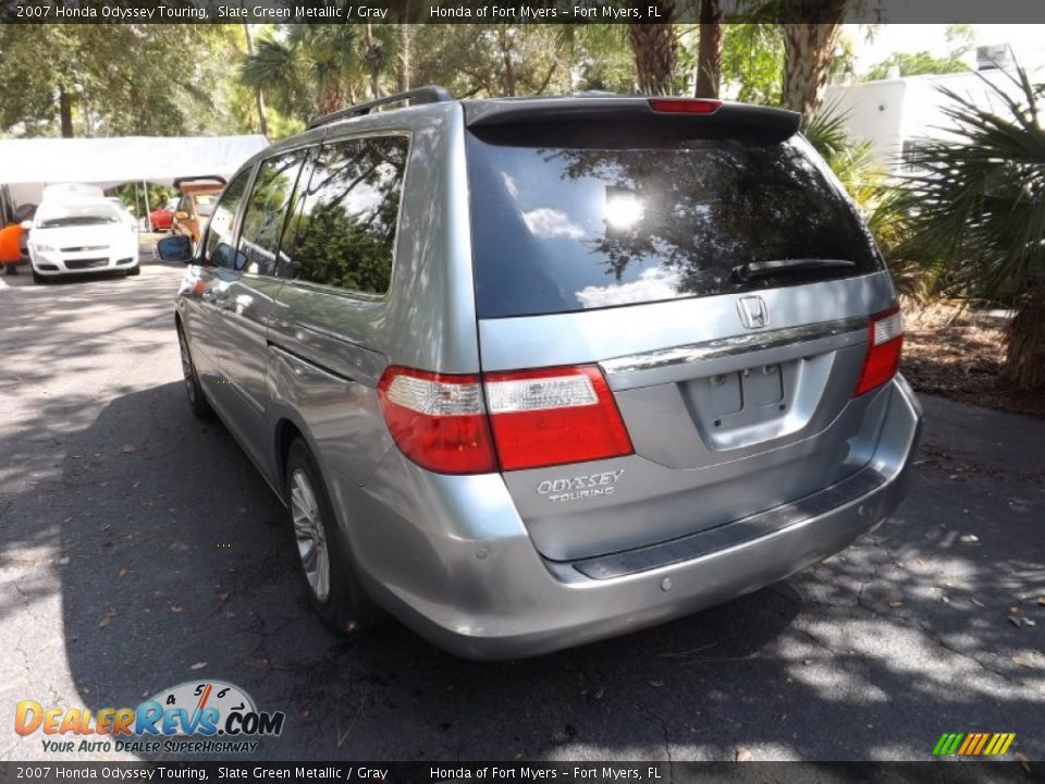 2007 Honda Odyssey Touring Slate Green Metallic / Gray Photo #6