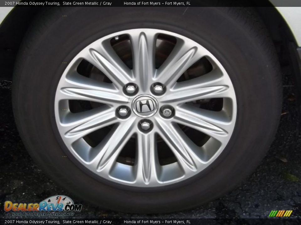 2007 Honda Odyssey Touring Slate Green Metallic / Gray Photo #8