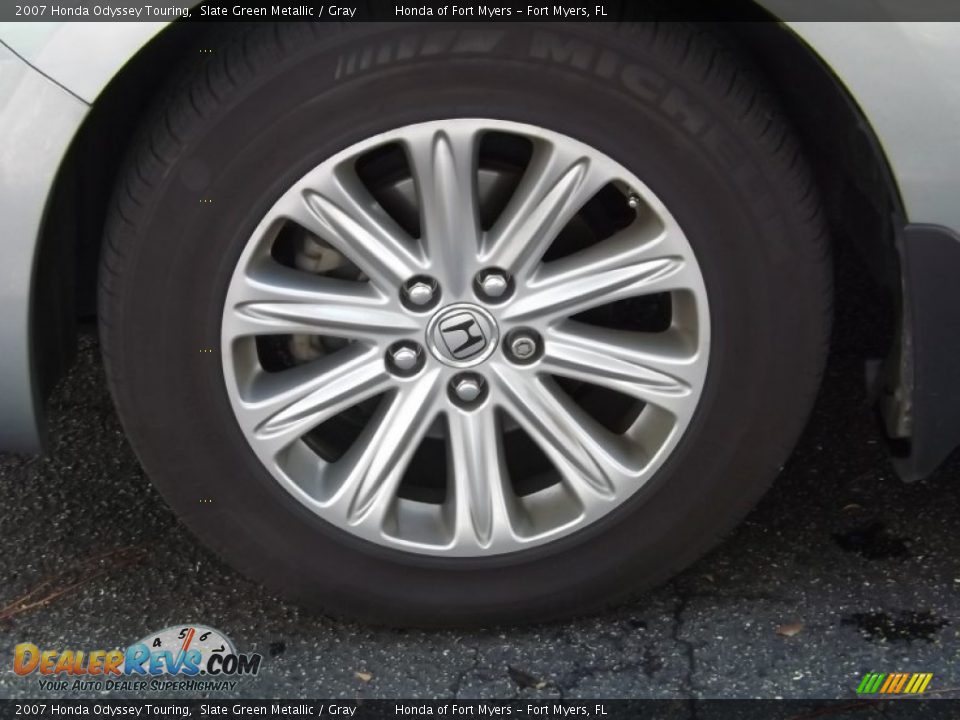 2007 Honda Odyssey Touring Slate Green Metallic / Gray Photo #9