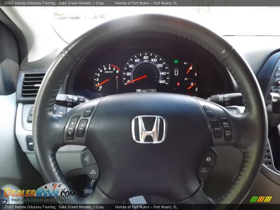 2007 Honda Odyssey Touring Slate Green Metallic / Gray Photo #19
