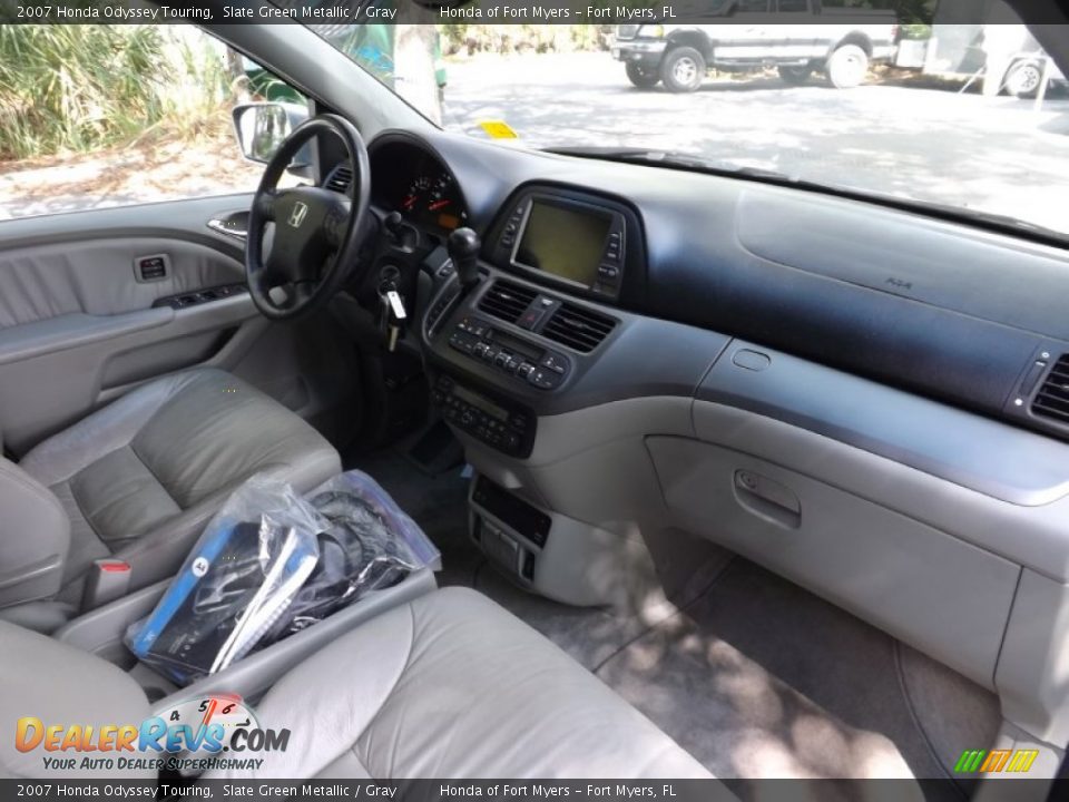 2007 Honda Odyssey Touring Slate Green Metallic / Gray Photo #32