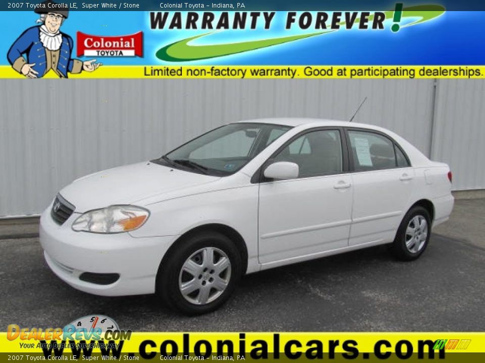 2007 Toyota Corolla LE Super White / Stone Photo #1