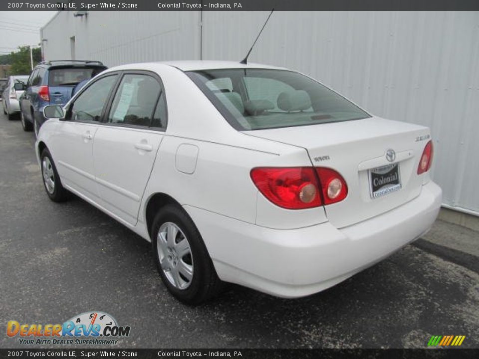 2007 Toyota Corolla LE Super White / Stone Photo #4
