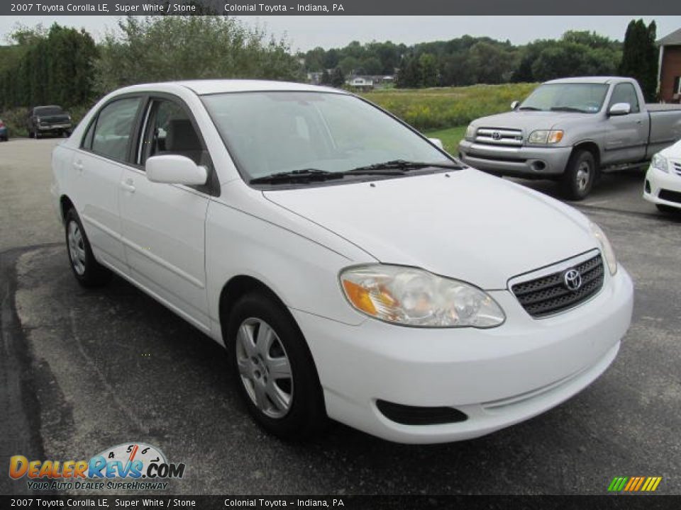 2007 Toyota Corolla LE Super White / Stone Photo #7