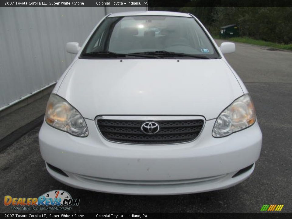 2007 Toyota Corolla LE Super White / Stone Photo #8