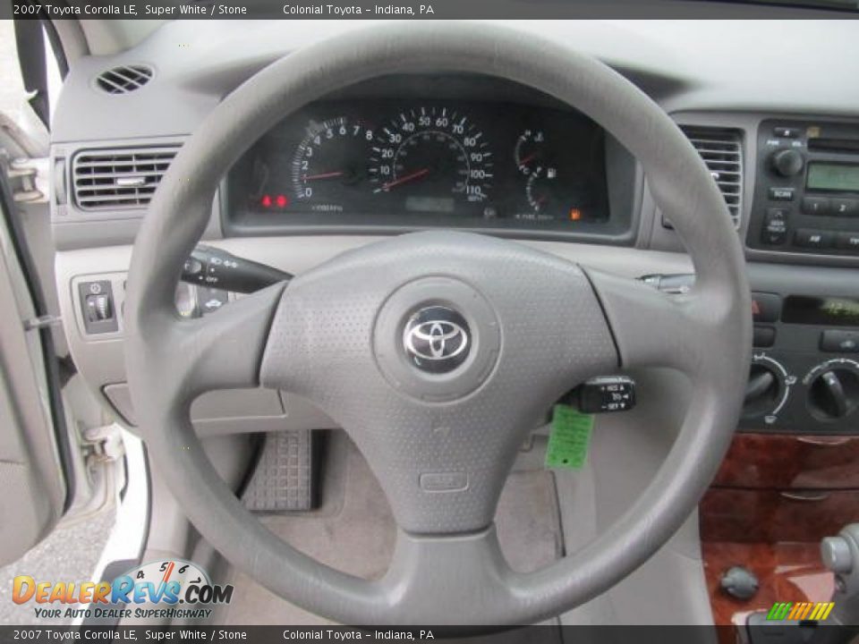 2007 Toyota Corolla LE Super White / Stone Photo #13