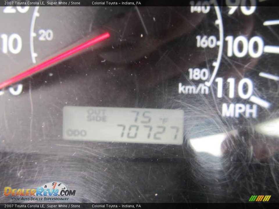 2007 Toyota Corolla LE Super White / Stone Photo #20