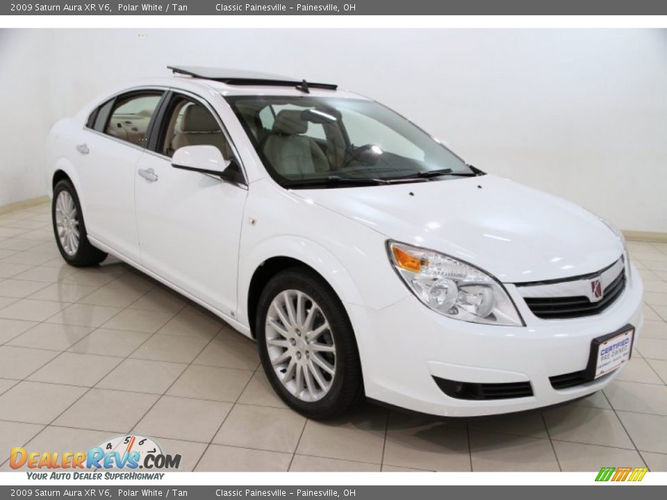 2009 Saturn Aura XR V6 Polar White / Tan Photo #1
