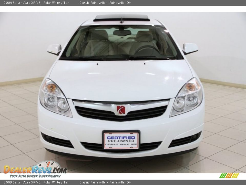 2009 Saturn Aura XR V6 Polar White / Tan Photo #2