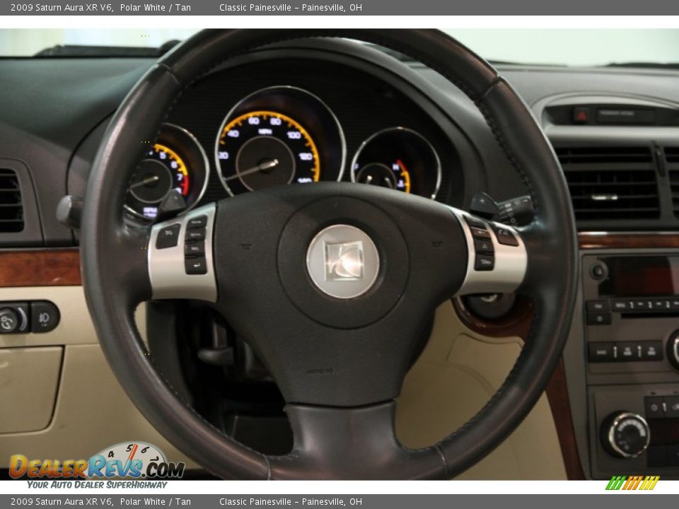 2009 Saturn Aura XR V6 Polar White / Tan Photo #6