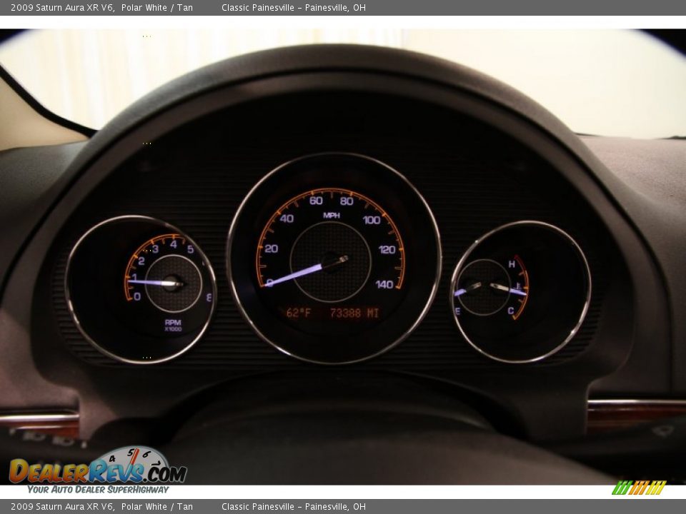 2009 Saturn Aura XR V6 Polar White / Tan Photo #7