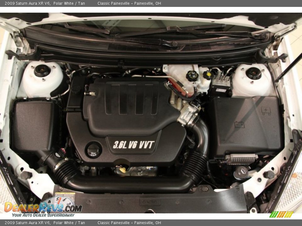 2009 Saturn Aura XR V6 Polar White / Tan Photo #16