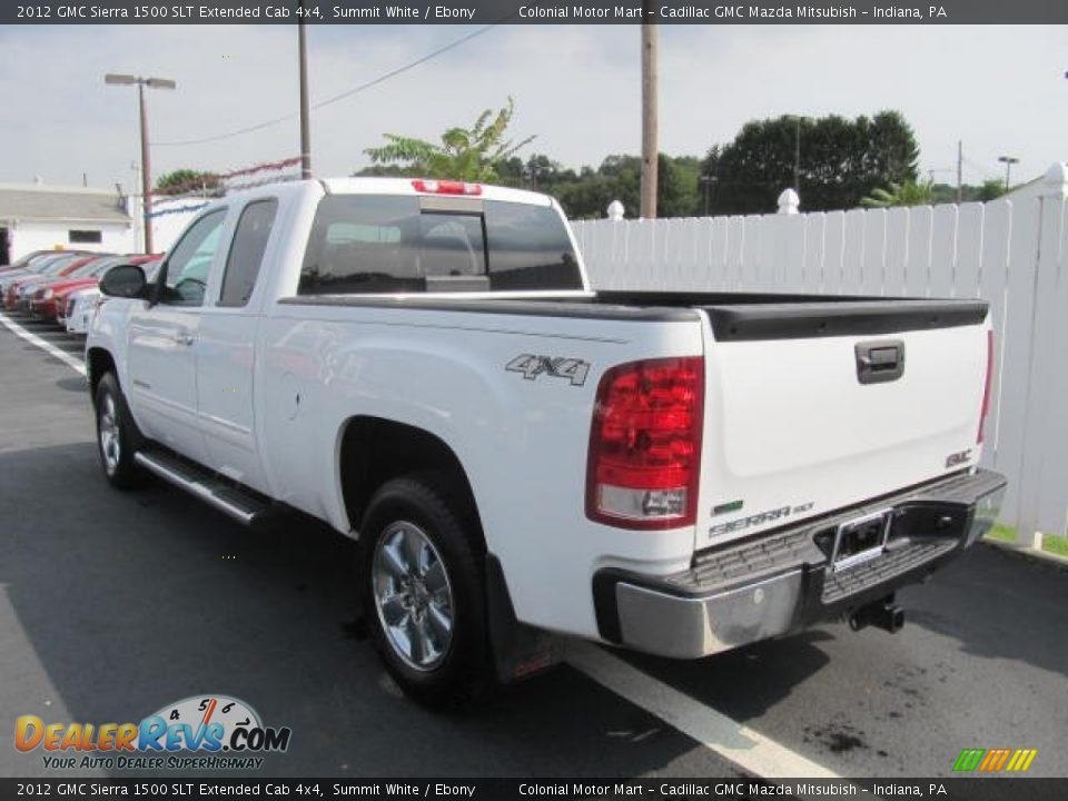 2012 GMC Sierra 1500 SLT Extended Cab 4x4 Summit White / Ebony Photo #4