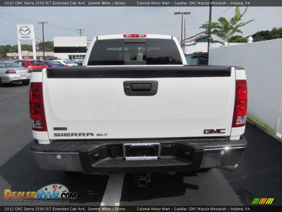 2012 GMC Sierra 1500 SLT Extended Cab 4x4 Summit White / Ebony Photo #5