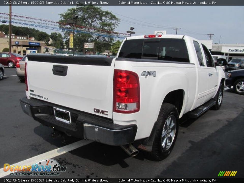 2012 GMC Sierra 1500 SLT Extended Cab 4x4 Summit White / Ebony Photo #8